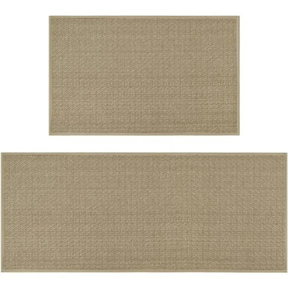 Artoid Mode Kitchen Rug Set of 2 Non Slip Washable Floor Mats for Sink Area
